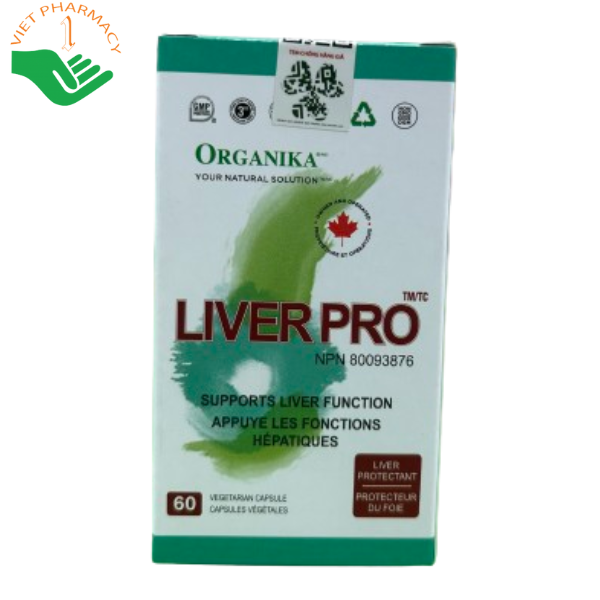 Viên uống giải độc và hạ men gan Organika Liver Pro